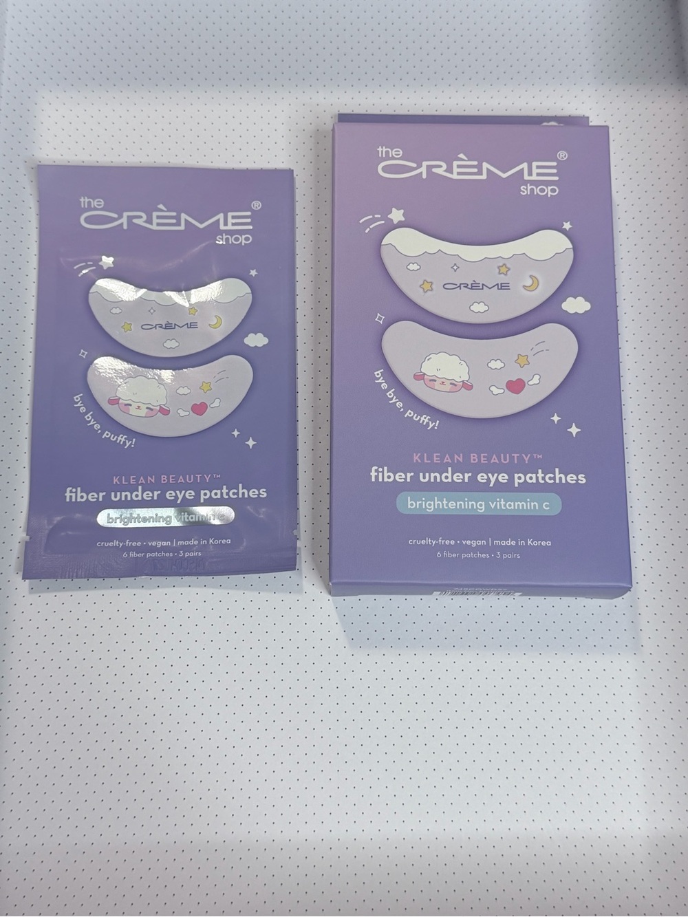 The Crème Shop Purple Brightening Fiber Under Eye Patches with Vitamin C